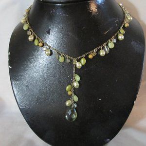 VTG Carolina Herrera Gold Tone Dangle Necklace